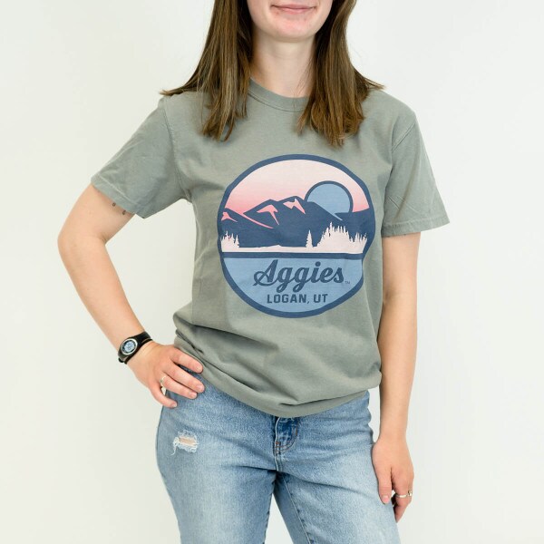 aggies logan utah sunset tshirt